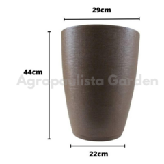 Vaso Grande Luxo Plantas Polietileno Cônico Varanda Casa Goyama - Agropaulista Garden