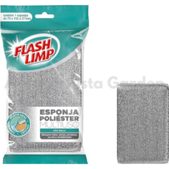 Flash Limp Esponja Para Lavar Louças Multiuso Poliéster Limpa Sem Riscar