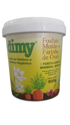 Fertilizante Fosfato Moído + Farinha de Osso Dimy 500gr