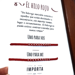 Pulsera hilo rojo (regulable) - AB - comprar online