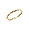 anel corda simples ouro amarelo
