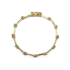 Pulseira bracelete mix gemas - La Chica de Oro