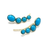 Brinco Earcuff com turquesa