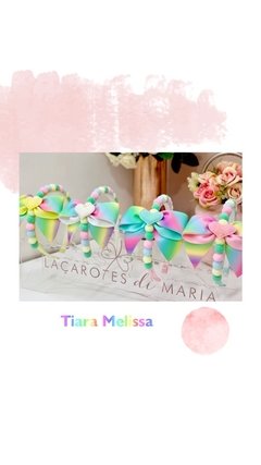 Tiara Melissa com pompom candy colors - comprar online
