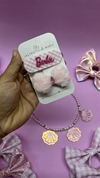 Clips barrinha Barbie Vichy rosa