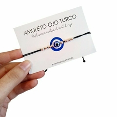 Pulsera Fina Ojo Turco Azul Acero