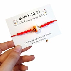 Pulsera Maneki Neko Naranja