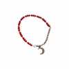 Pulsera Mini Cristales Rojos Luna