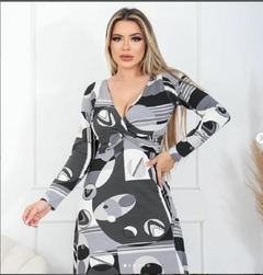 Vestido Longo Manga Longa Bella - loja online