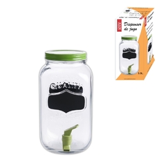 DISPENSER FRASCO CON CANILLA DE BEBIDAS JUGO CON PIZARRA 3,3LTS - comprar online