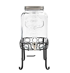 DISPENSER FRASCO CON CANILLA DE BEBIDAS 8LTR CON SOPORTE en internet