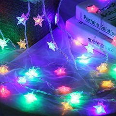 GUÍA DE LUCES LED ESTRELLAS DE ACRILICO MULTICOLOR - comprar online