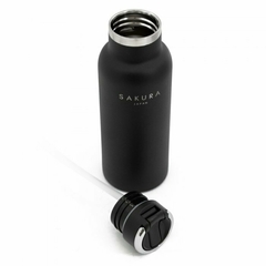 BOTELLA TERMICA SAKURA 450ML ACERO INOX NEGRO MATE - comprar online