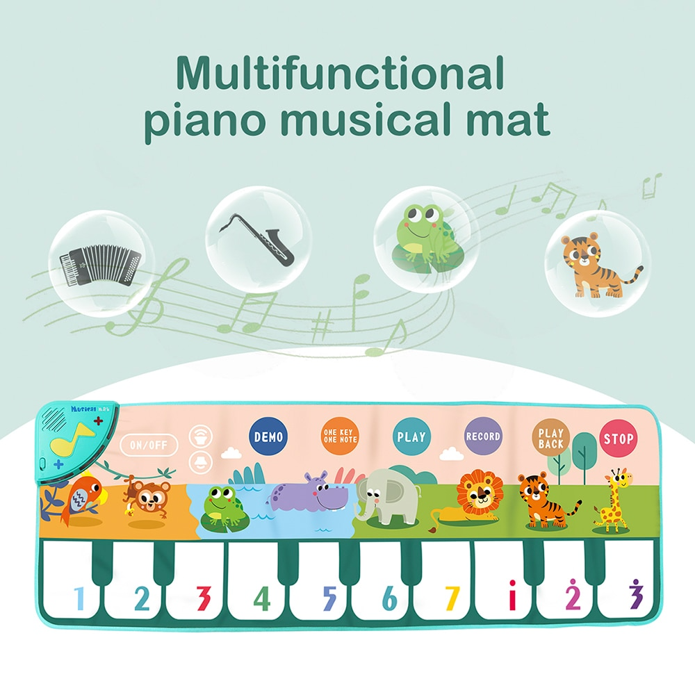 Tapete para tocar piano de chão, tapete de música padrão de instrumento  musical volume ajustável para crianças criança para festa de aniversário  para casa : : Brinquedos e Jogos