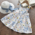 Vestido infantil manga curta florido laço - comprar online