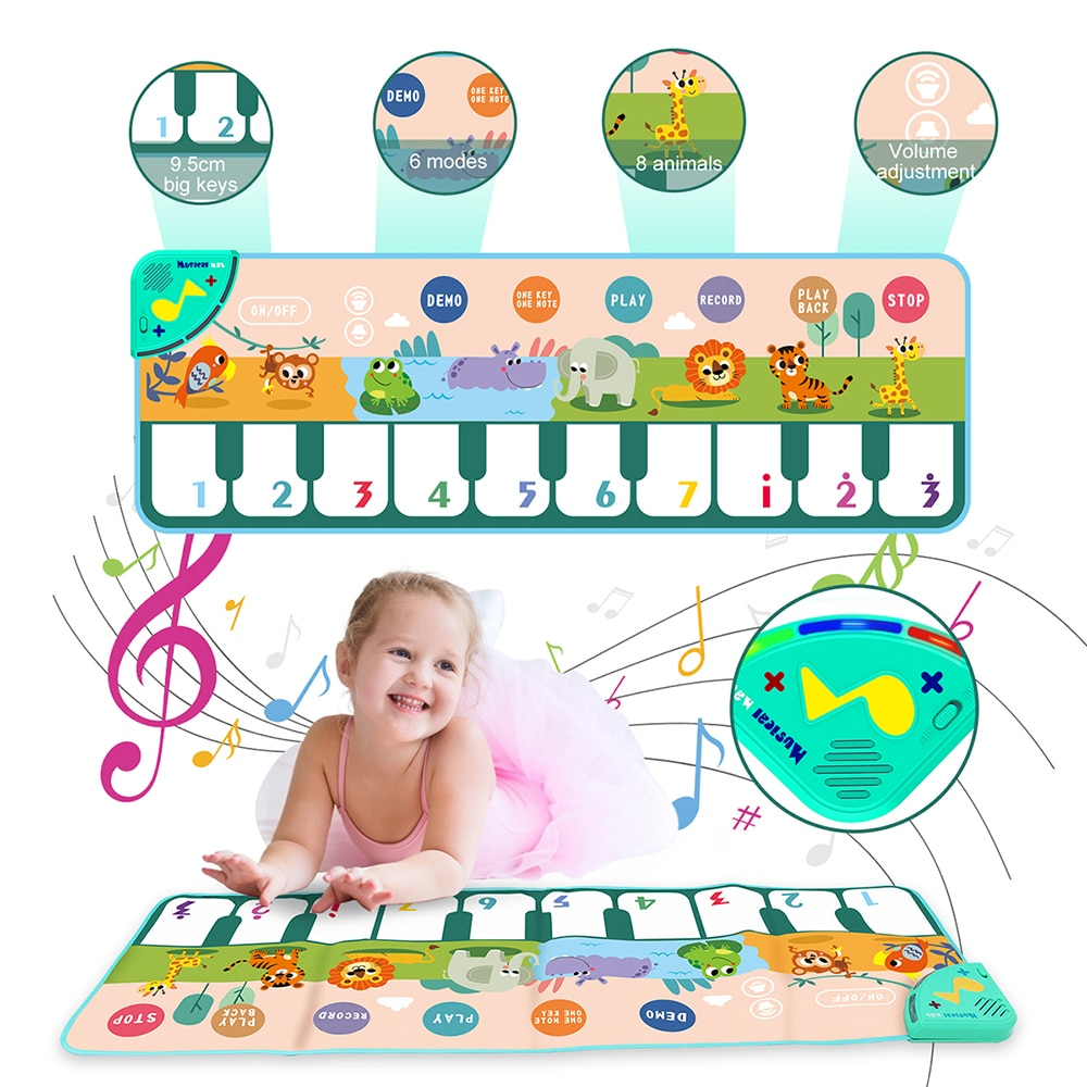 Tapete Musical para Bebês, Teclado Piano, Instrumento Musical