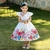 Vestido Floral Infantil com Arco Grande na internet