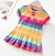 Vestido listrado colorido infantil - comprar online