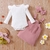 Conjunto Jardineira tecido infantil + blusa manga longa - comprar online