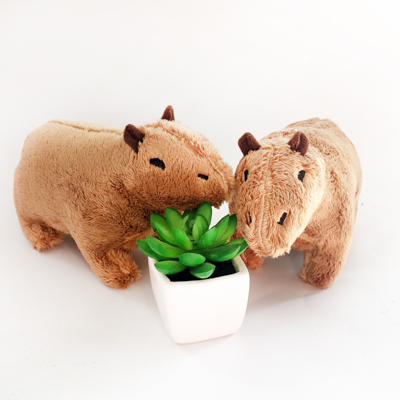 Brinquedo de pelúcia desenho animado realista boneca capivara