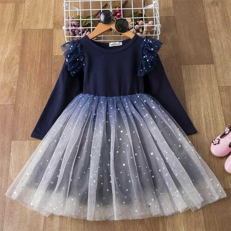 Vestido para meninas festa com brilho