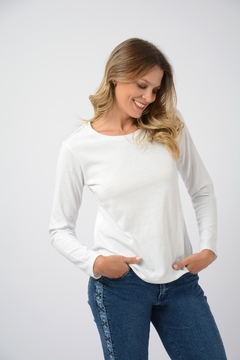 Remera FLORENCIA básica de algodón con lurex (5613) - comprar online