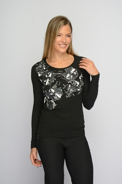 Remera ELIS flores modal (5804) - comprar online