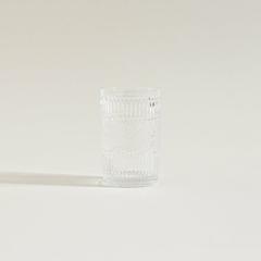 Setx6 vasos 7,9x12,5cm vidrio transp labrado NEW