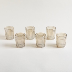 SET X 6 VASOS BAJOS CHAMPAGNE