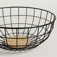 FRUTERA 28X11,5 CM NEGRO BASE BAMBOO