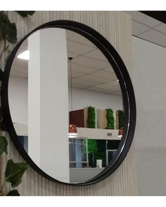 Espejo circular marco hierro NEGRO 60 cm