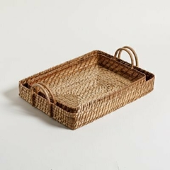 BANDEJA 45X36CM BAMBOO Y RATAN NATURAL - comprar online