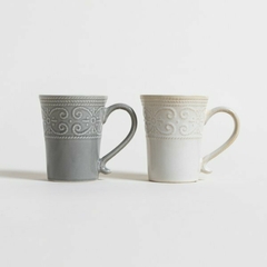 MUG 354ml CACHEMIRA SURTIDO CREMA/GRIS