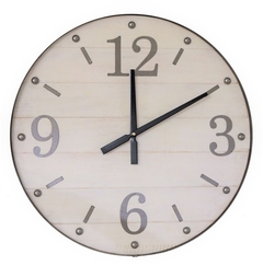 Reloj 60 cm madera y metal