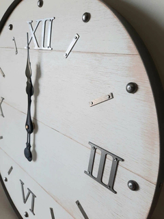 Reloj 90 cm madera y metal - comprar online