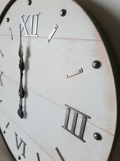 Reloj 40 cm madera y metal - comprar online