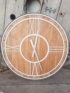 Reloj 90 cm madera / hierro