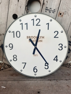 Reloj 90 cm MADERA BCA/HIERRO