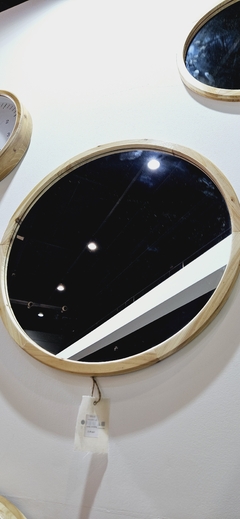 Espejo Madera 45 cm circular