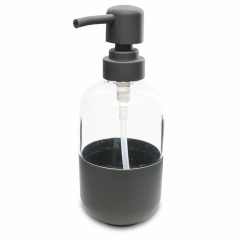Dispenser jabon liq acrilico y polipropileno negro