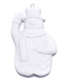 ADORNO PORCELANA SNOW MAN 10CM