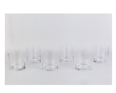 Setx6 vasos de whisky 410ml cristal titanium
