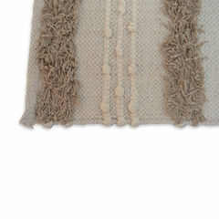 Alfombra 50x80cm algodón guardas natural y beige topito y pelo - comprar online