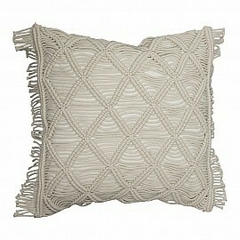 Almohadon Macramé 4 Flecos 100%alg 50x50cm