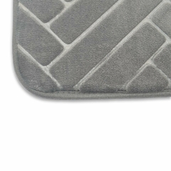 alfombra 40X60 zigzag gris - comprar online