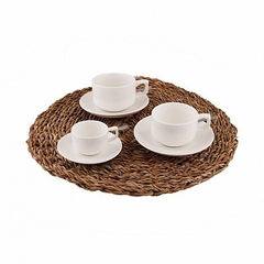 TAZA Y PLATO CAFE 11.5 PORCELANA