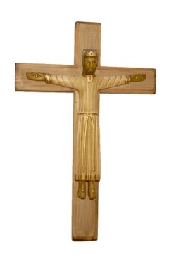 Cristo Rey Catalán de Estilo Románico Español 50 cm - comprar online