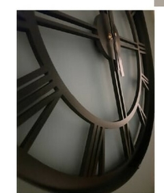 Reloj 60 cm industrial madera y chapa en internet