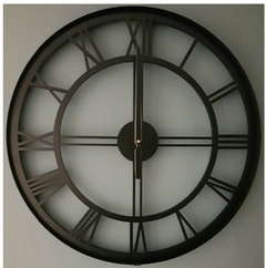 Reloj 40 cm industrial madera y chapa - comprar online