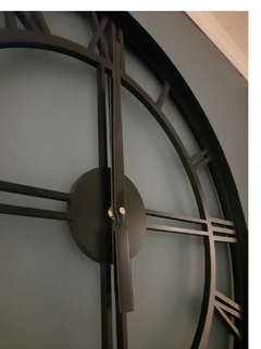 Reloj 60 cm industrial madera y chapa - Almacen de Funes